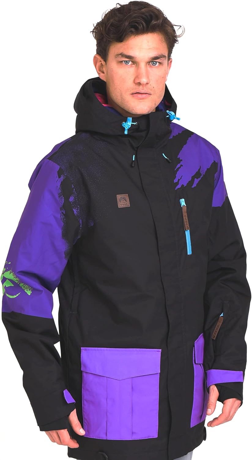 OOSC Black & Purple Men's Jacket - Stand Out in Style!