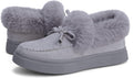 Winter Flat Boots Warm Plush Ankle Snow Loafers - Cozy, Non-slip