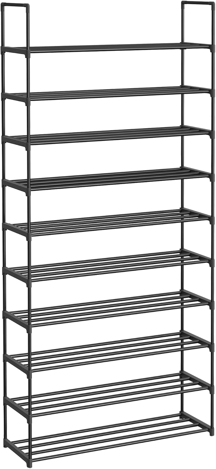 SONGMICS 10-Tier Shoe Rack for 44-55 Pairs, Versatile Storage