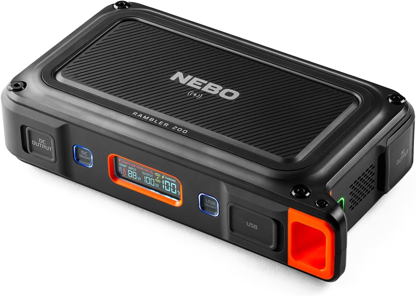 NEBO Rambler 200 Portable Power Station | 230.4Wh Capacity & 200W AC Integration