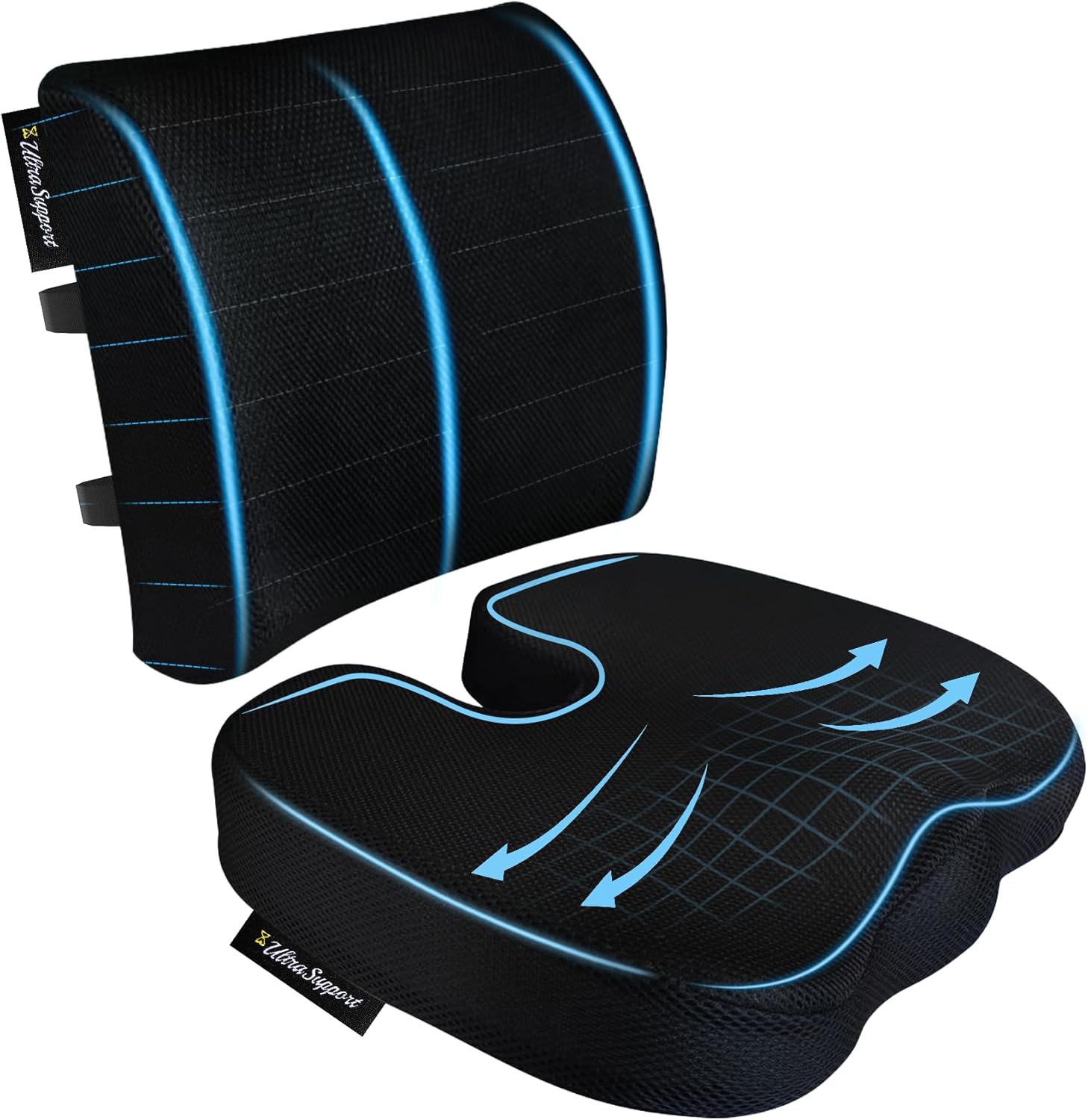 Ergonomic Memory Foam Seat Cushion for Office Chair Comfort