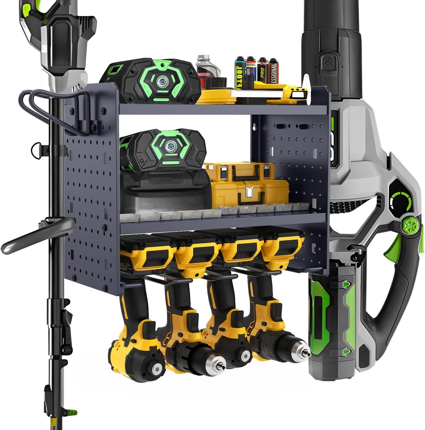 Adjustable Rack for Lawn Tools - Organize with Ease!