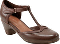Women's Cara T-Strap Pump - Flexible Mid Heel Comfort