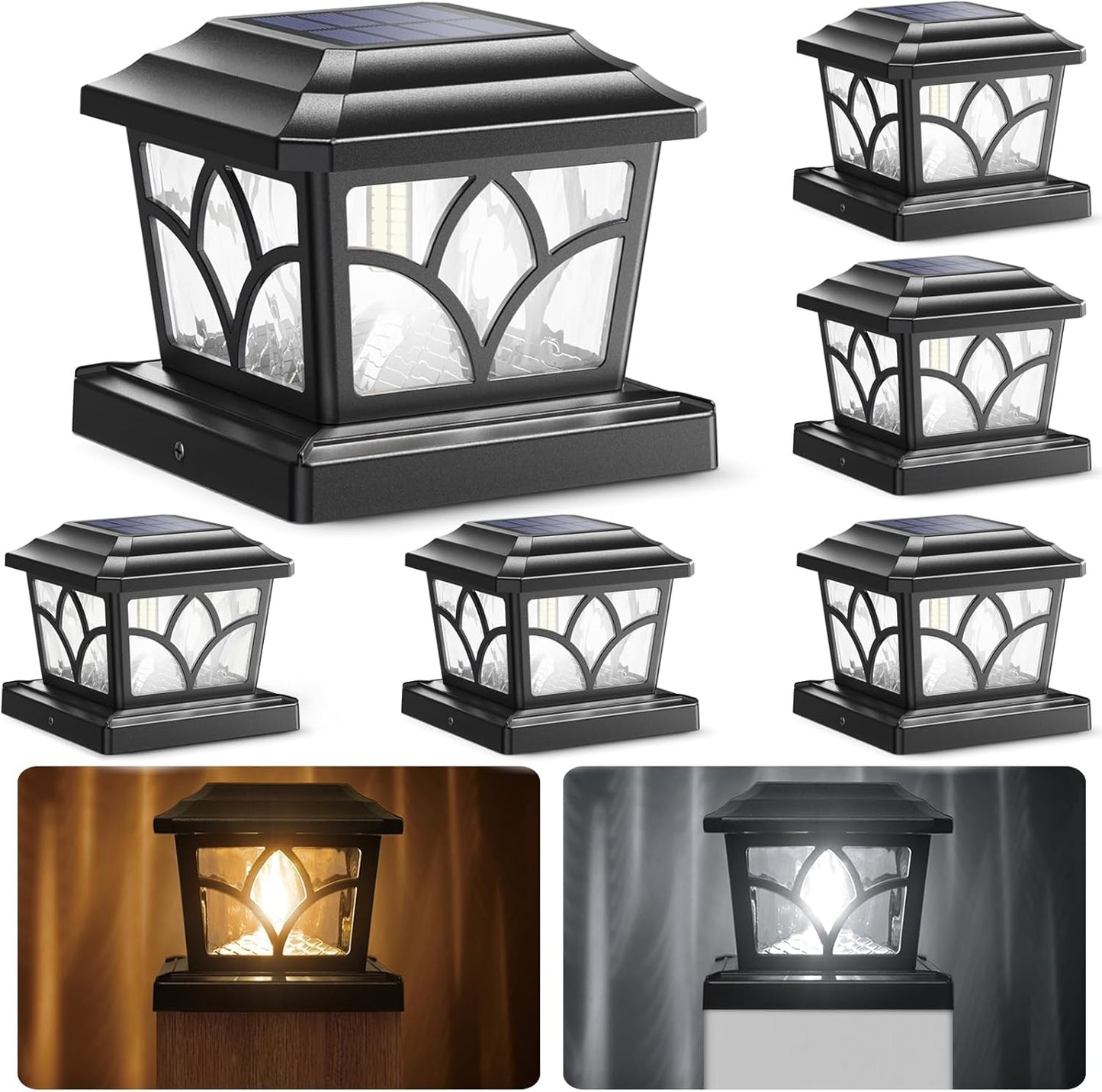 SIEDiNLAR Solar Post Cap Lights for Outdoor Decks and Patios