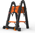 16.5 FT Telescoping A Frame Ladder, 8 Step - Compact Heavy Duty