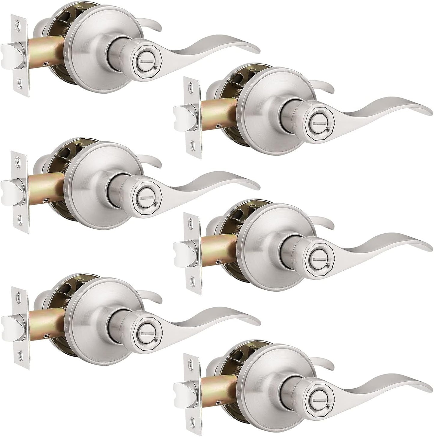 Probrico Privacy Door Lever Set for Bedroom & Bathroom Use