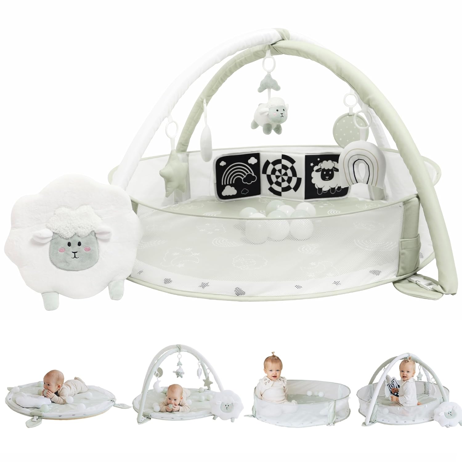 6-in-1 XL Play Gym - Ultimate Baby Development Sage