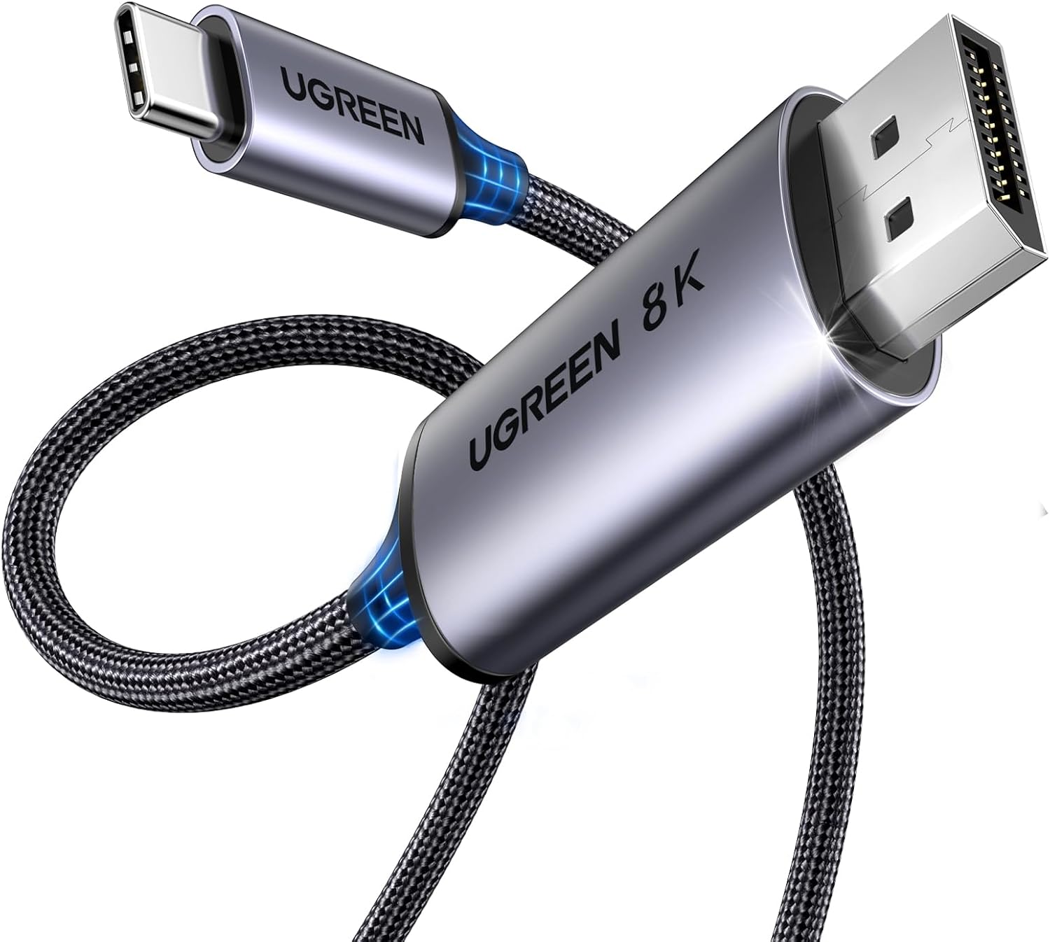 8K DisplayPort Cable for iPhone, Samsung, MacBook - 6.6FT