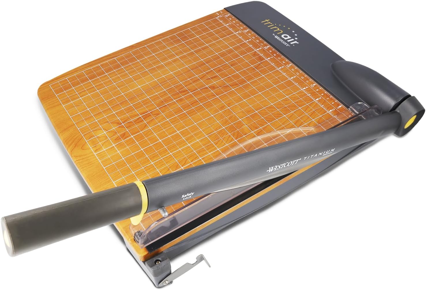 Westcott 12in TrimAir Wood Guillotine Paper Cutter for Precision