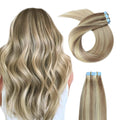 YILITE Tape In Hair Extensions 18 Inch Highlight 613 Blonde