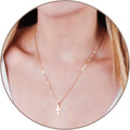 Cross Necklace for Women, Minimalist Small Pendant - Everyday Faith