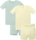 AVAUMA Stripe Pattern Baby Pajama Set - Soft Ribbed Sleepwear fit