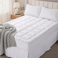 Quilted Twin Fitted Mattress Pad - Plush Pillow Top Comfort