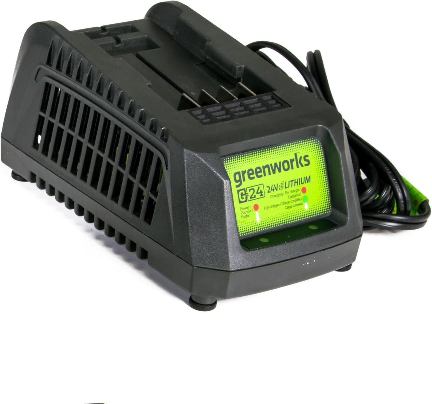 Greenworks 24V Battery Charger with 3 Amp Fast Charging