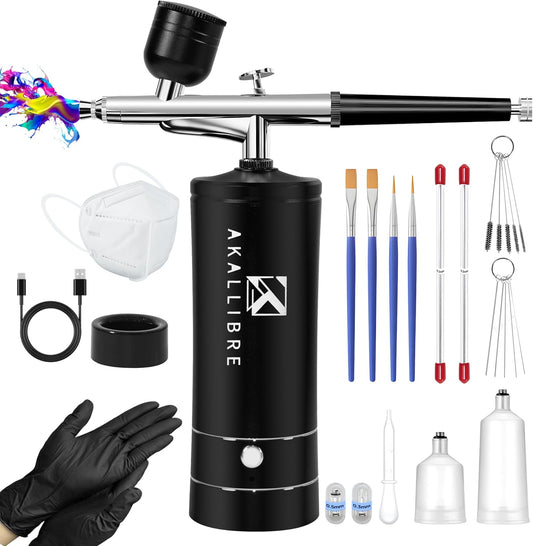 AKALLIBRE High-Pressure Airbrush Kit - Perfect for Nails, Cakes & Painting
