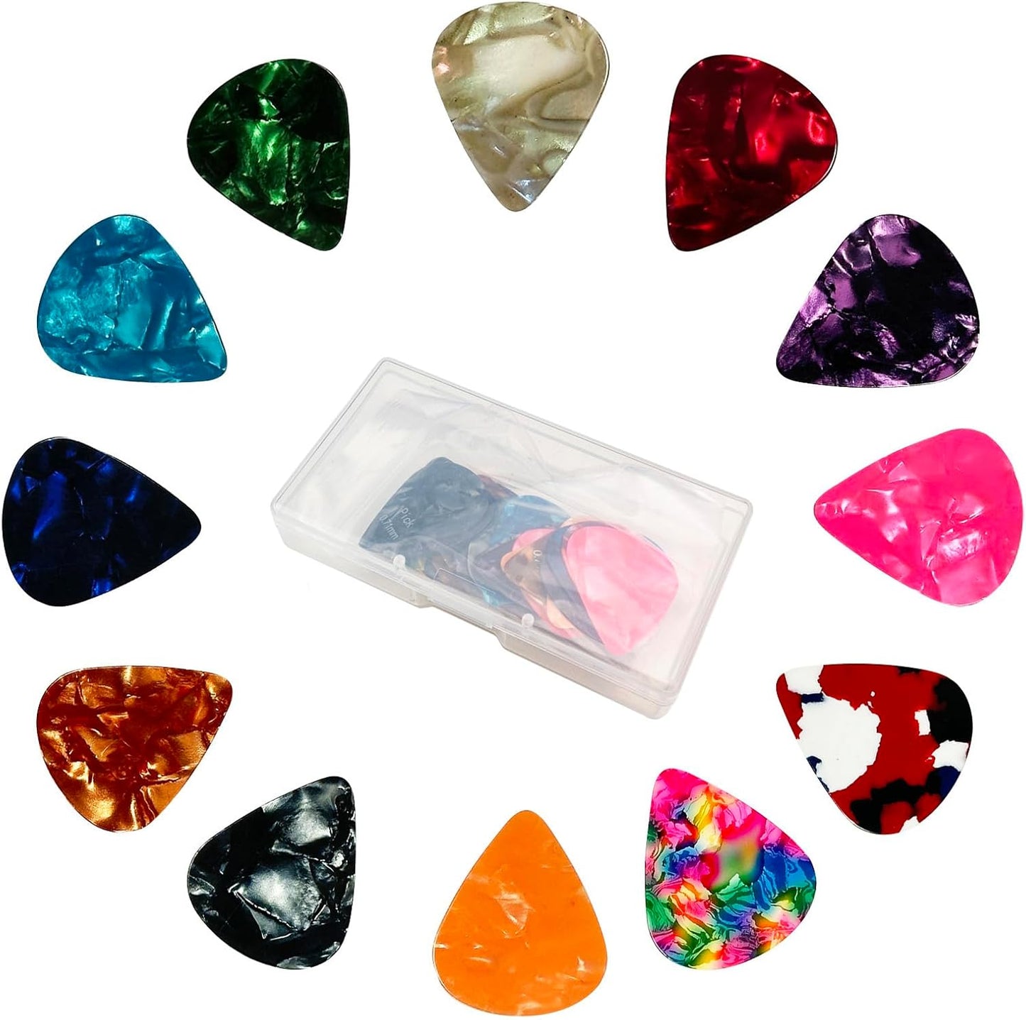 24 Pc Guitar Picks Set - Natural Feel & Warm Tone - Mixed Pack