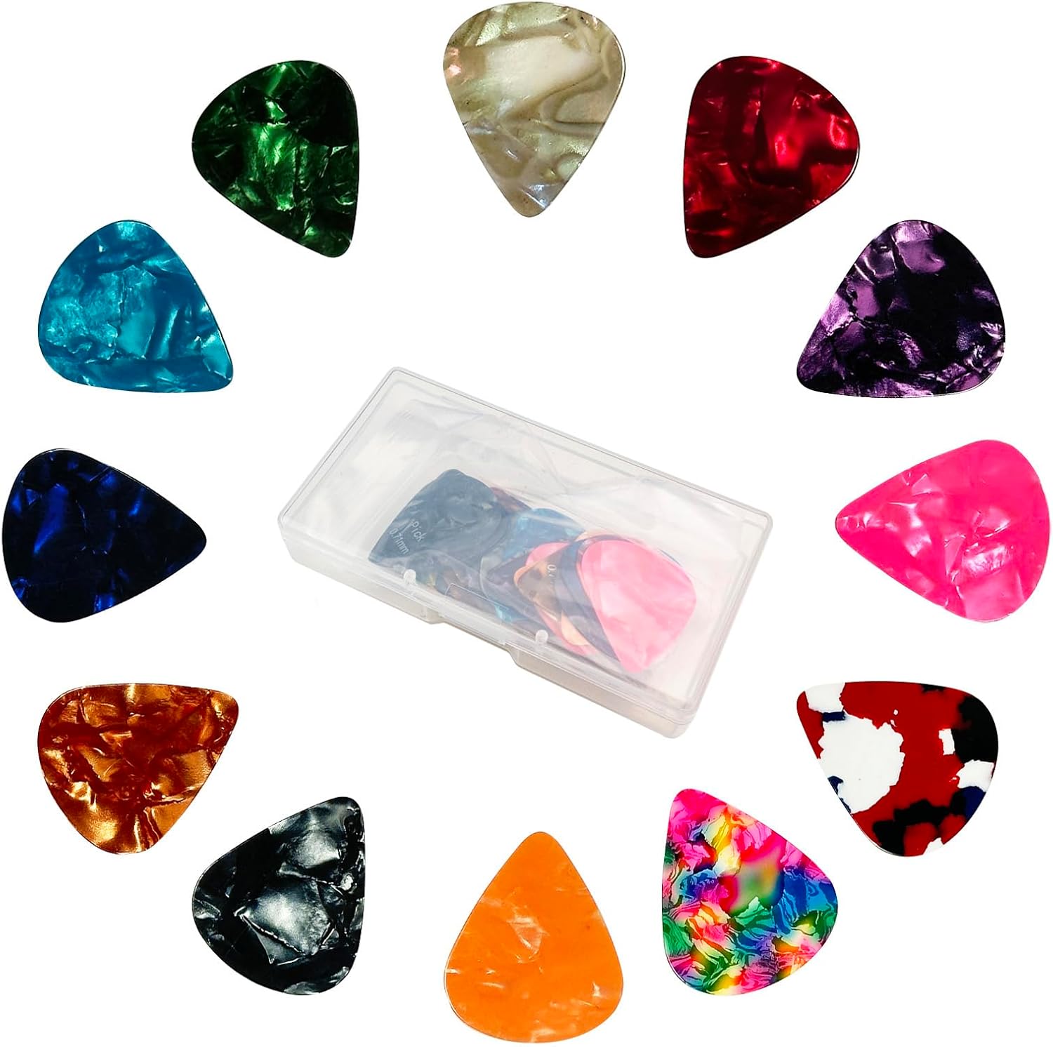24 Pc Guitar Picks Set - Natural Feel & Warm Tone - Mixed Pack