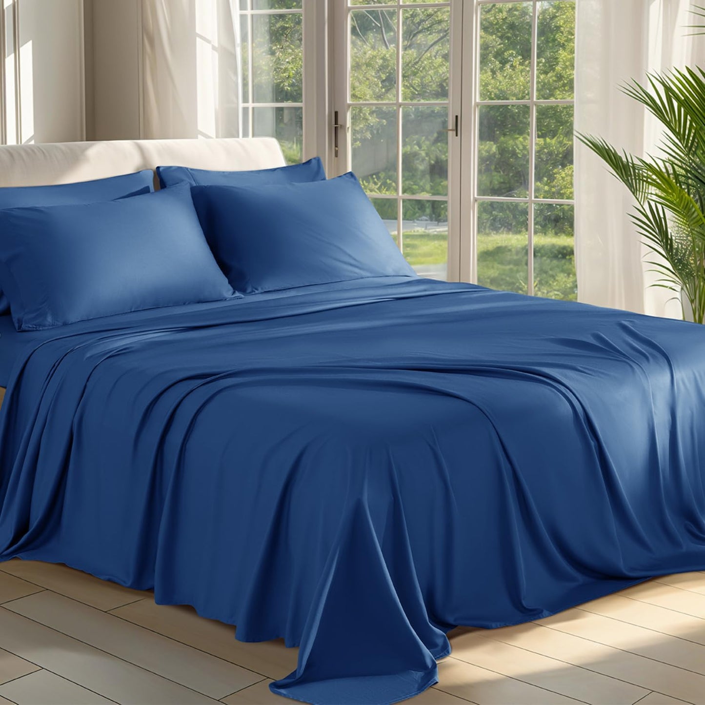 Ultra Cooling Bamboo Sheets Queen Size Set for Hot Sleepers