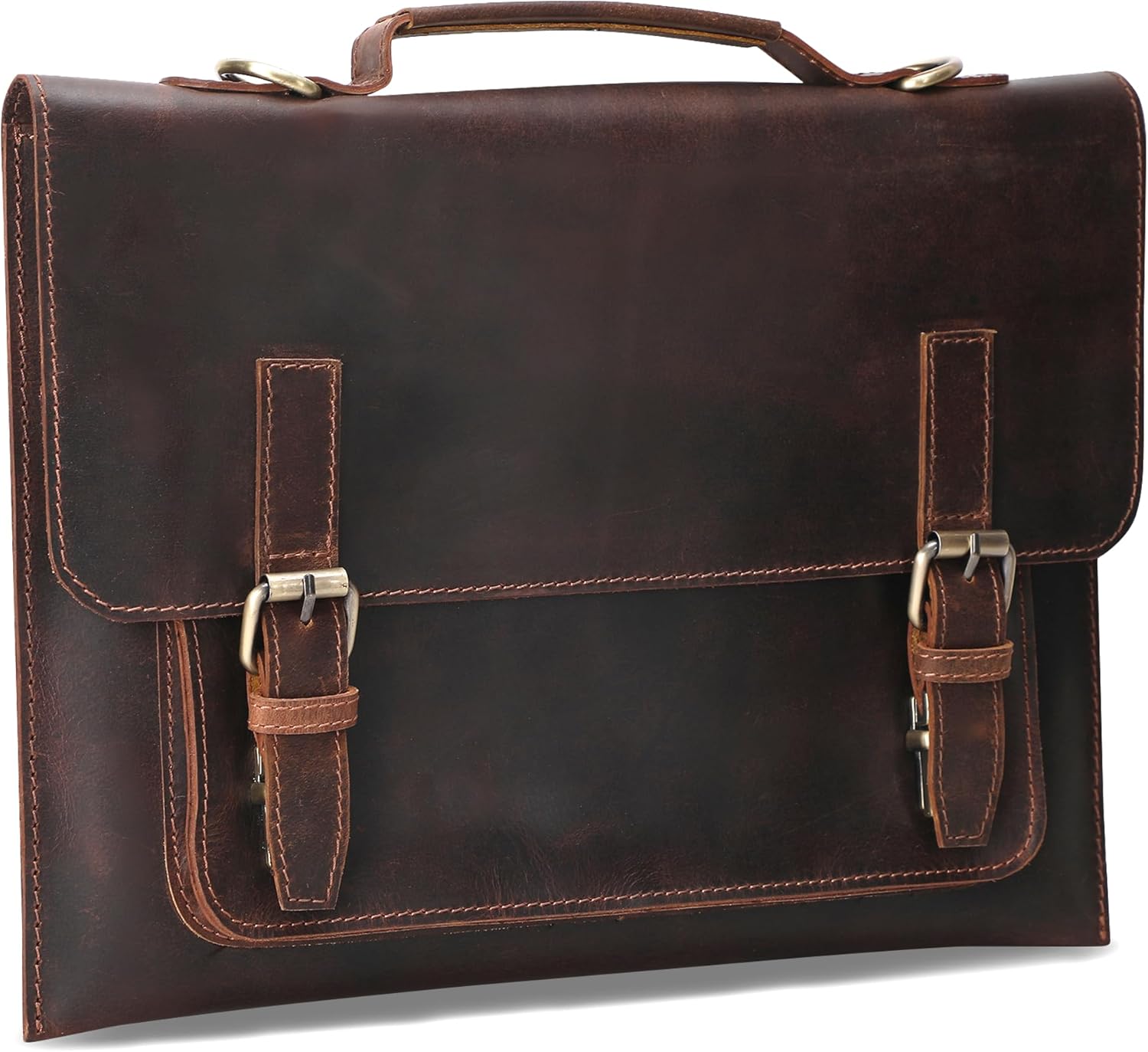 Genuine Leather Laptop Bag for 14-Inch Computers and More