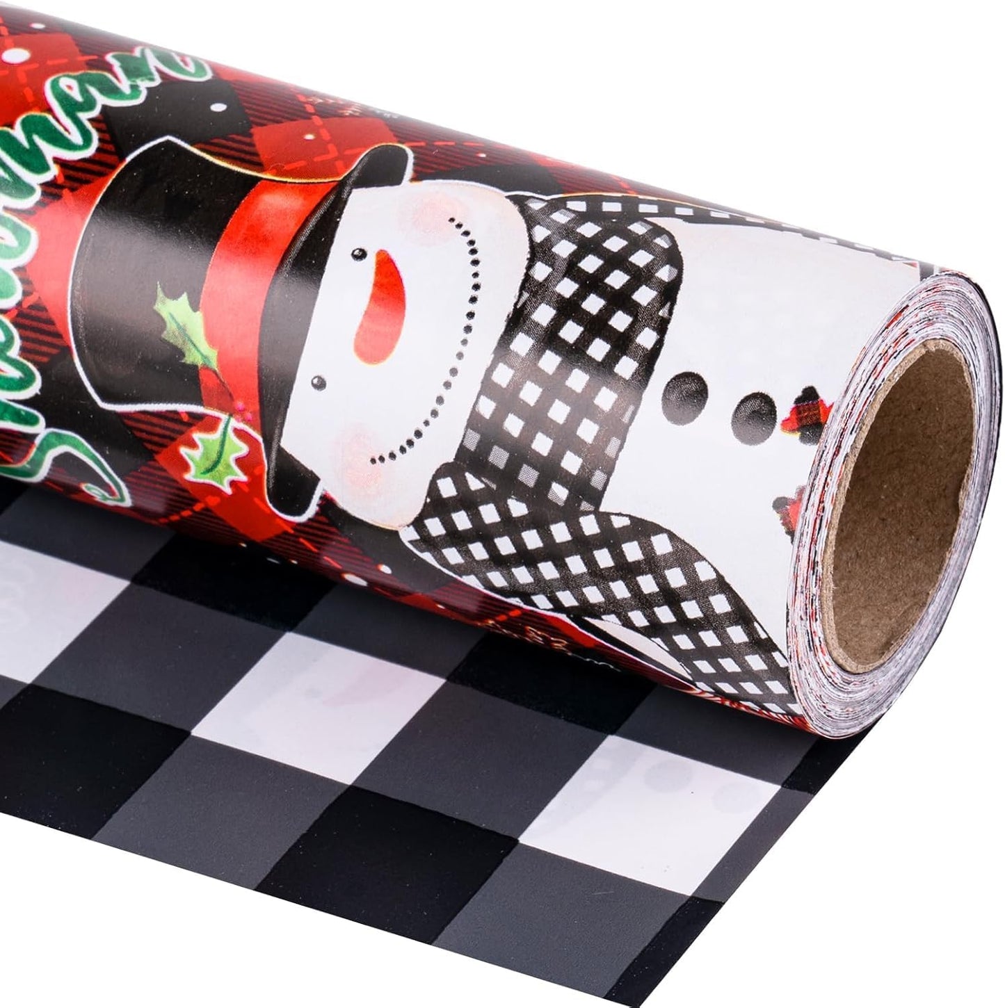 LeZakaa Christmas Wrapping Paper Jumbo Roll for Holiday Gifts