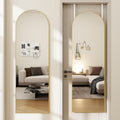 Door Mirror Arched Full Length Over The Door 14in x 48in - Space