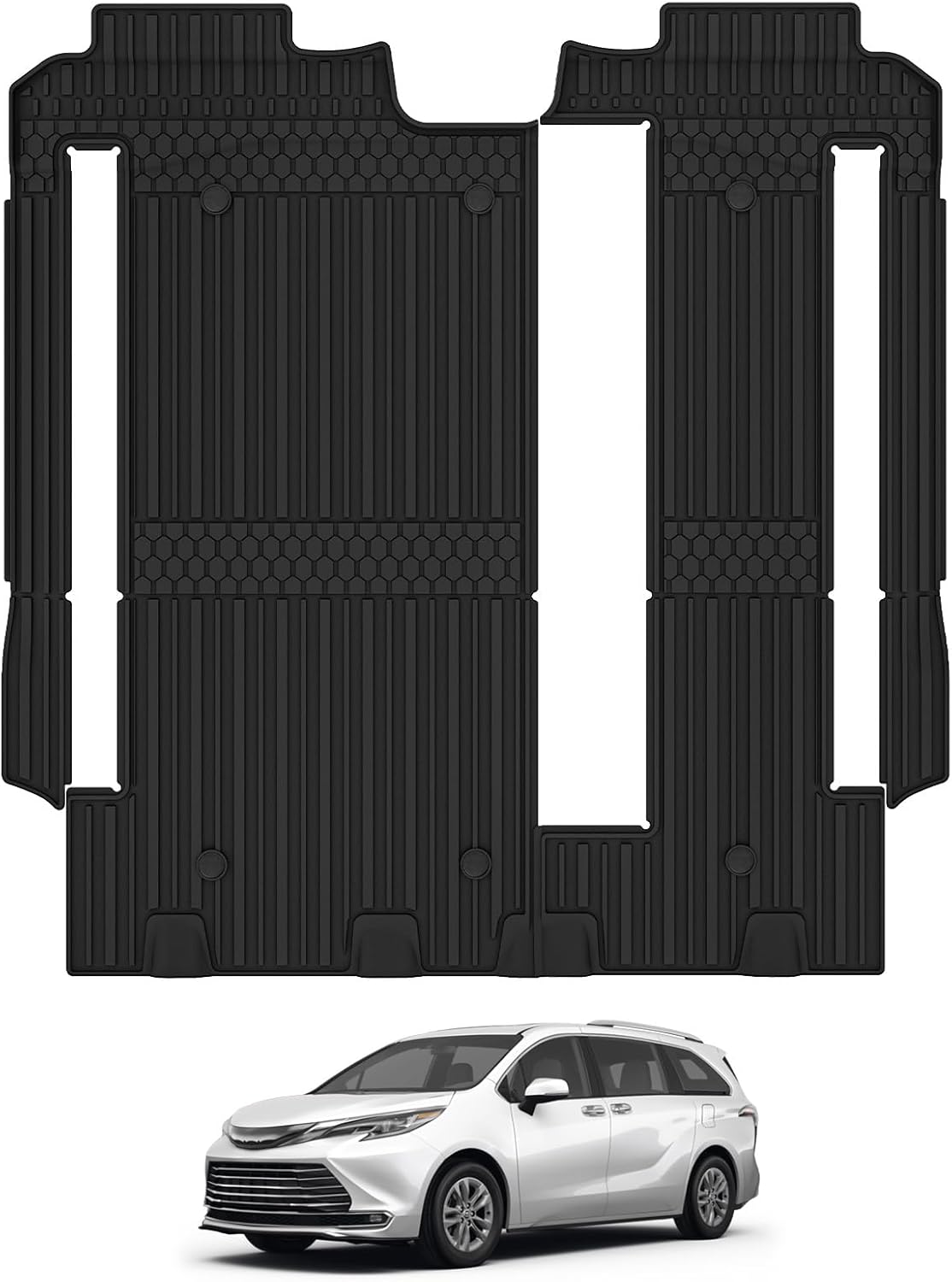 3W Floor Mat for Toyota Sienna 2021-2025, All Weather Protection