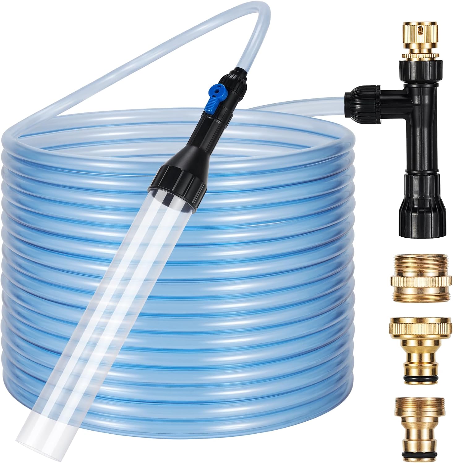 Gravel Vacuum for Aquarium Water Change with Long Hose 50 Feet