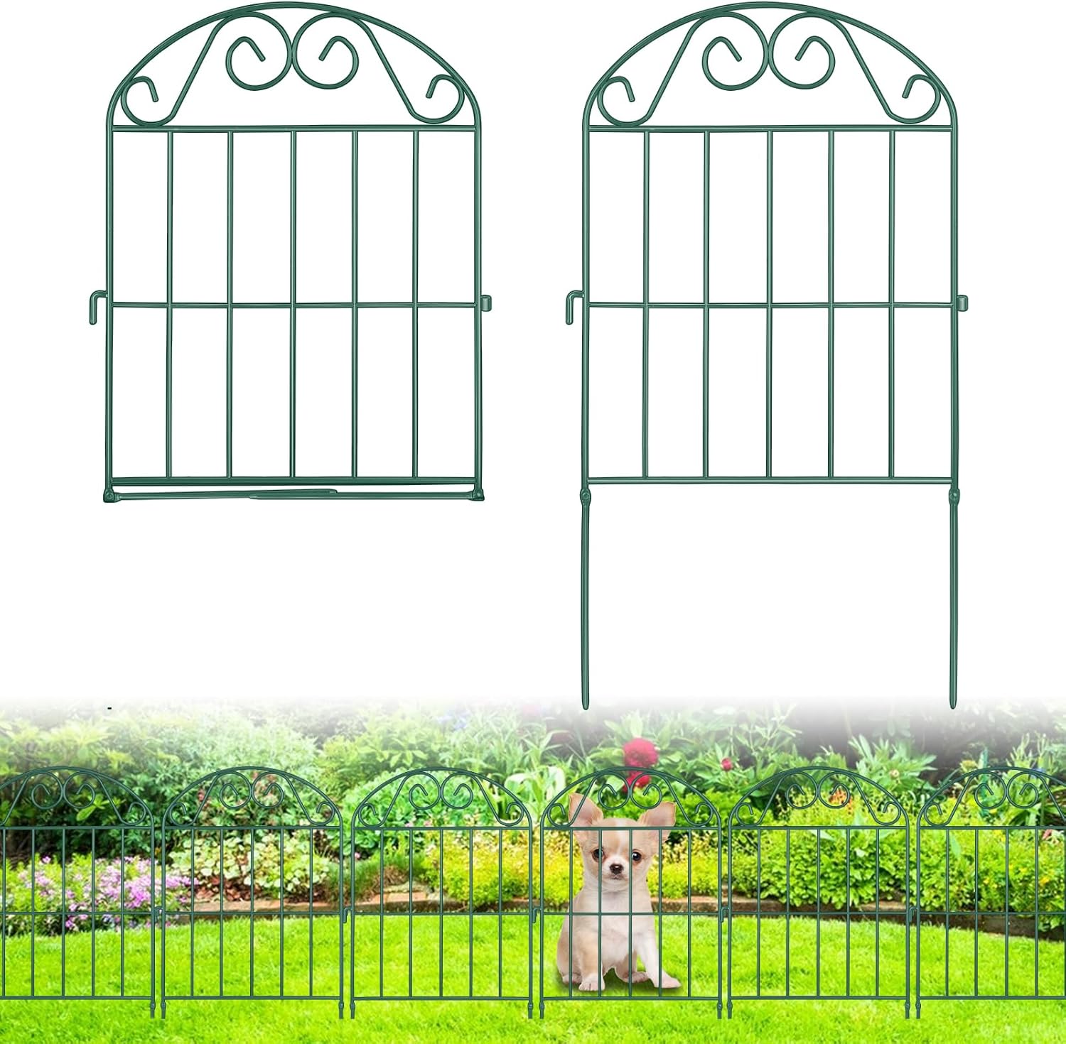 Collapsible Garden Fence for Dogs and Rabbits - 26 Ft Long