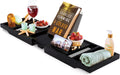 Bathtub Tray - Expandable Black Bamboo Bath Tray for Spa Soaks