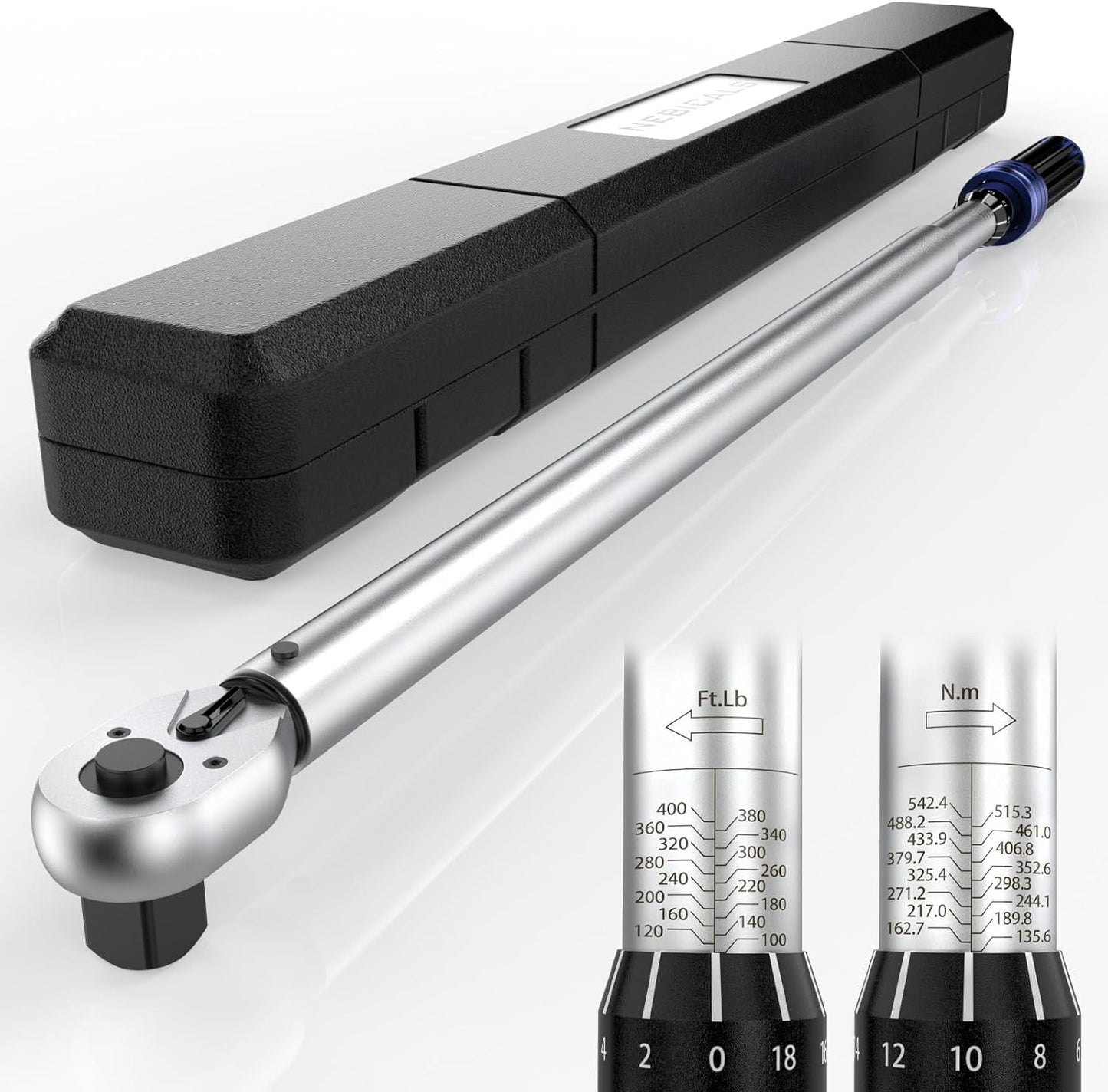 3/4 Inch Drive Torque Wrench for Heavy Duty Professional Use