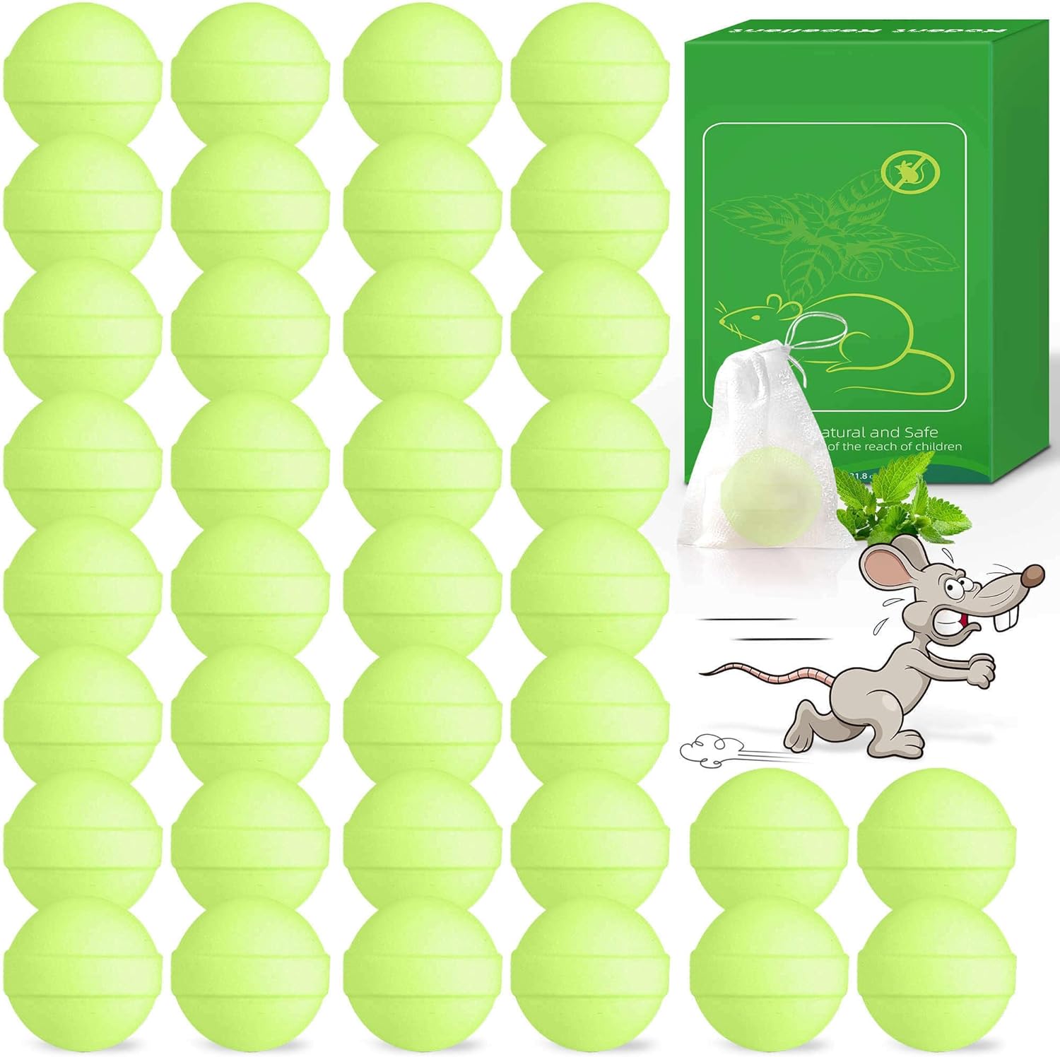 Natural Peppermint Mice Repellent - 36 Pack