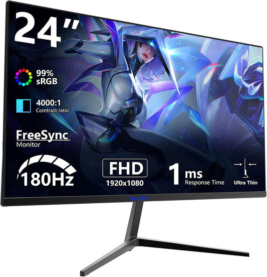 Immersive Gaming: 24 FHD Monitor with 180Hz Refresh