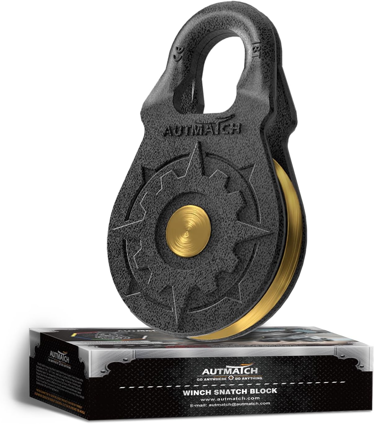 AUTMATCH Winch Snatch Block 18 Ton for Heavy Duty Recovery
