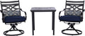 Montclair 3-Piece Outdoor Bistro Set with Rocker Chairs and Cushions