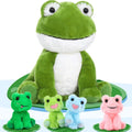 MorisMos Big Frog Stuffed Animal Plush Toy Set - 5-Piece Family Fun