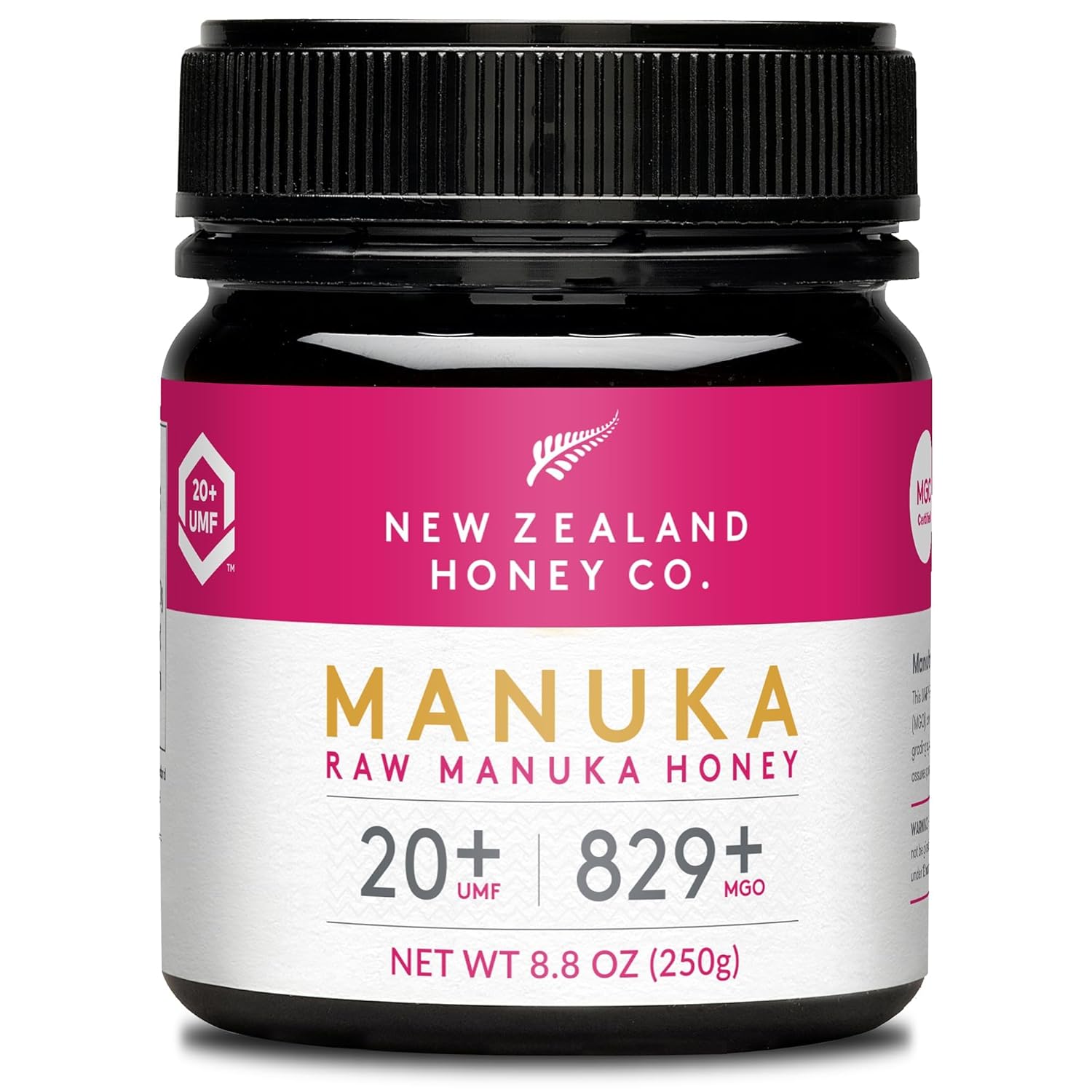 Raw Manuka Honey UMF 20+ MGO 829+ for Enhanced Wellbeing