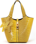 Tote Bag for Women Vegan Leather Bucket Purse - Top Handle Shoulder
