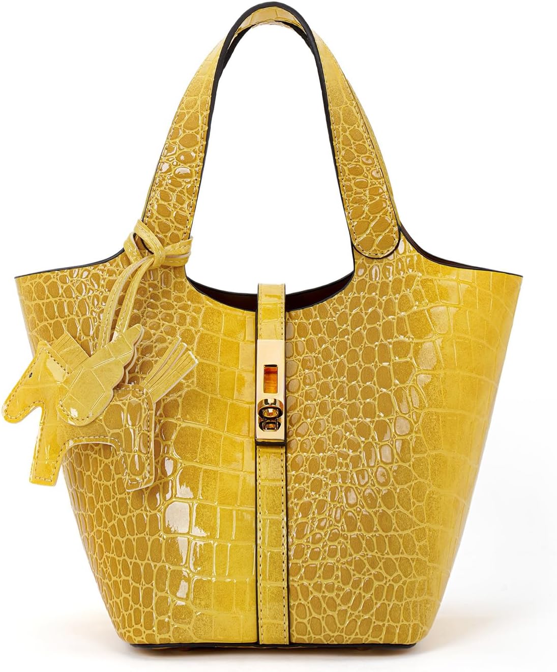 Vegan Leather Bucket Purse for Women - Stylish Tote Bag