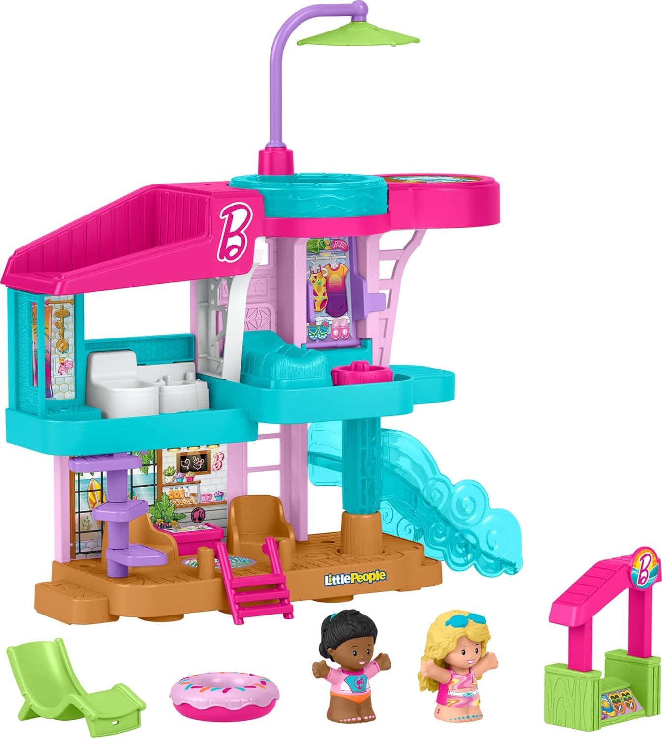 Fisher-Price Little People Barbie Beach House Playset for Kids