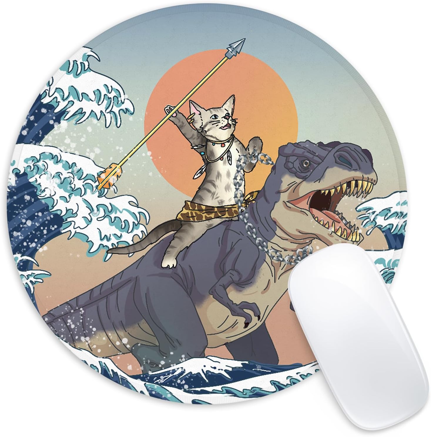 Non-Slip Round Mouse Pad for Home & Office, Adorable Design