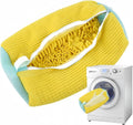 Shoes Wash Bag Built in Zipper - Large Yellow Chenille Shoe Laundry