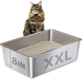 XXL Stainless Steel Litter Box - XL Heavy Duty Easy Clean
