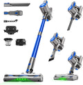 Blue Cordless Vacuum Cleaner for Home - Powerful 30KPa Stick