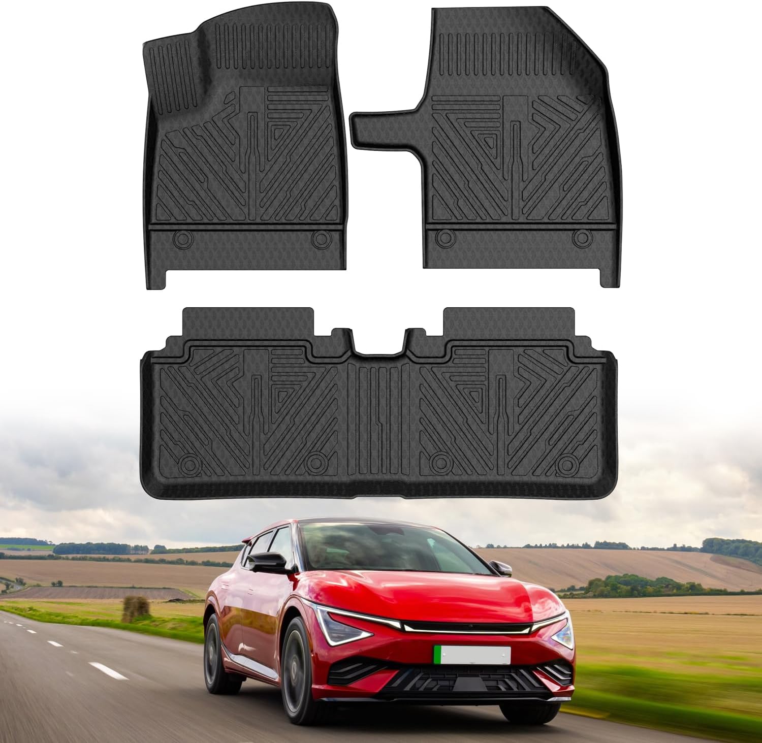 Mixsuper Floor Mats for Kia EV6 2022 2023 2024 - All Weather
