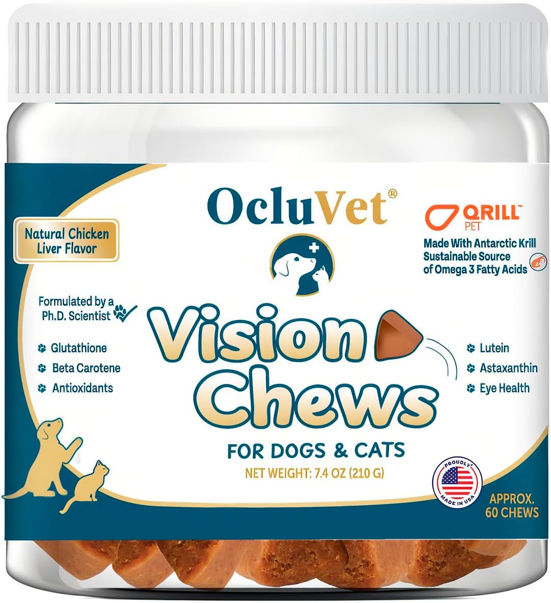 Vision Chews Eye Supplements for Dogs & Cats with Omega 3