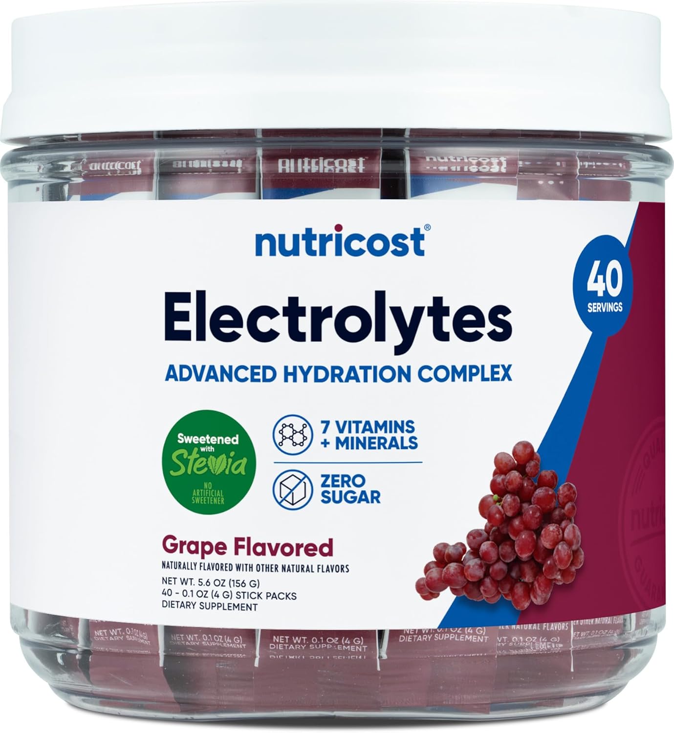 Nutricost Electrolytes Complex for Advanced Hydration - Grape Flavor