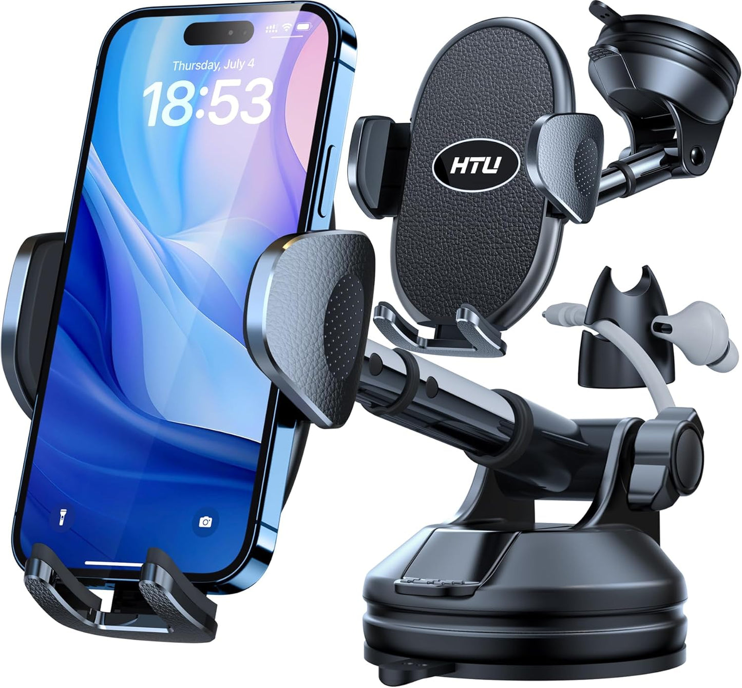 Secure Flex Arm Car Phone Holder - 360 Rotation, Military-Grade Strength