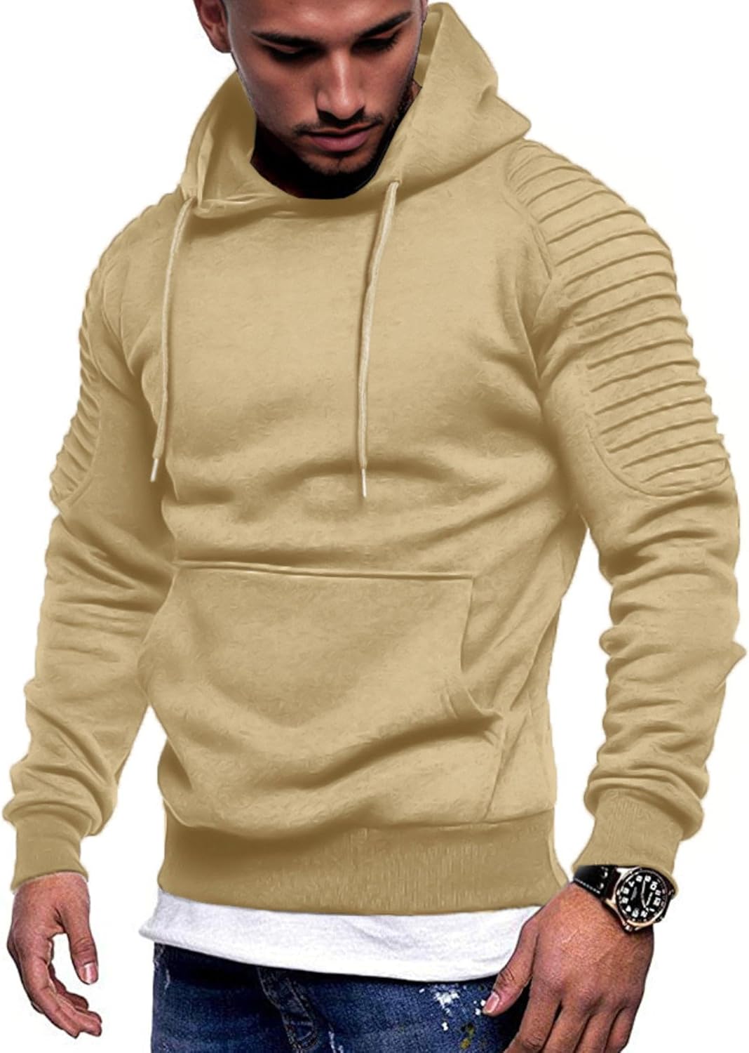COOFANDY Stylish Drawstring Hoodie for Men