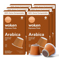 WOKEN COFFEE Compostable Nespresso Pods - Medium Roast Espresso Capsules - 60 Pods