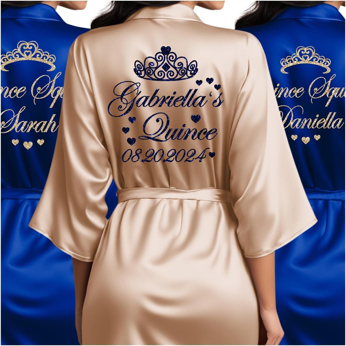 Personalized Mis Quince Robes for Quinceanera Squad Gifts